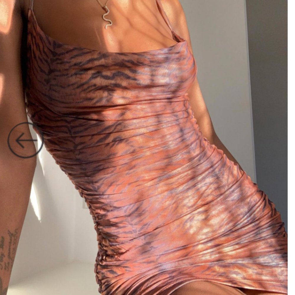 HARLAN MINI DRESS BROWN